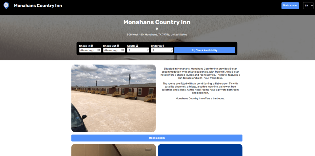 Homepage of Monahans Country Inn's website / monahanscountryinn.hotelusa.top
