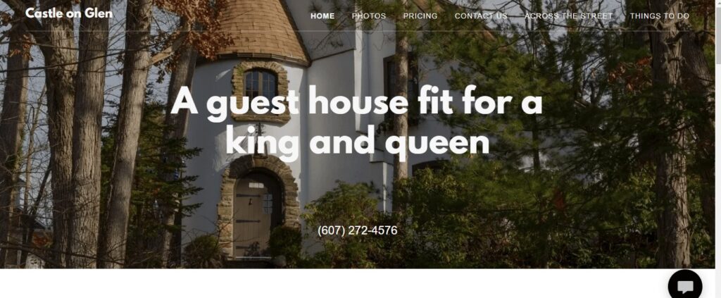 Homepage of Castle on Glen Website 
Link: https://castleonglen.com/