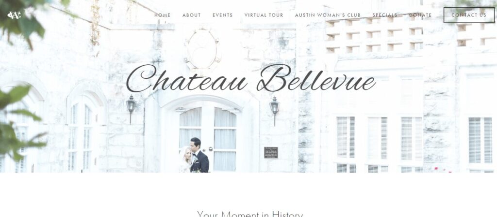 Homepage of Chateau Bellevue Website
Link: https://austinwc.org/