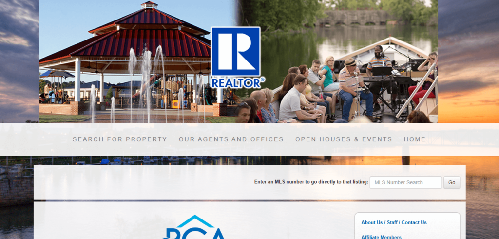 Homepage of Augusta Realtors'website / www.augustarealtors.com