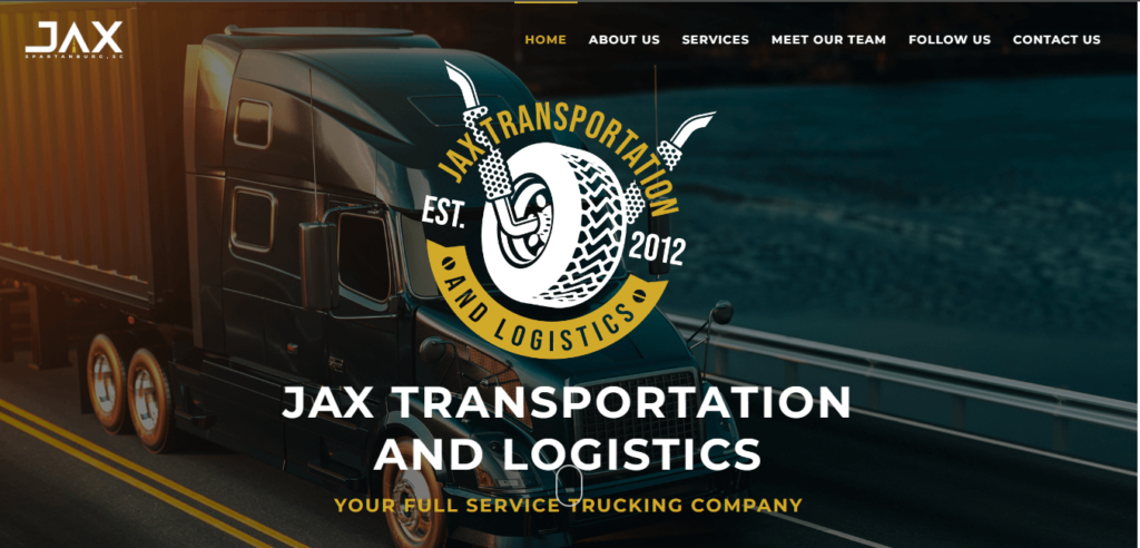 Homepage of Jax Transportation's website / jaxtrans.com