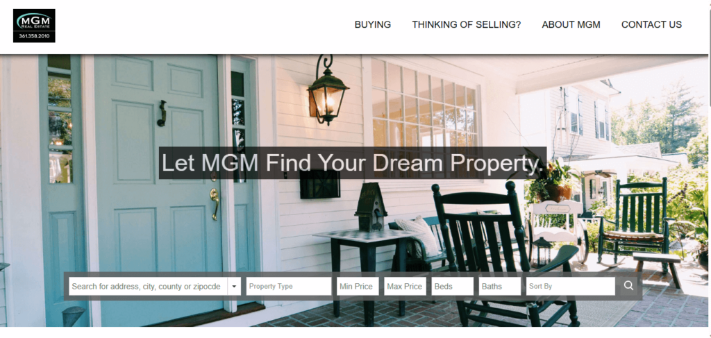 Homepage of MGM Real Estate / themgmteam.com
