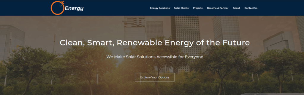 Homepage of O3 Energy's website / o3energy.com