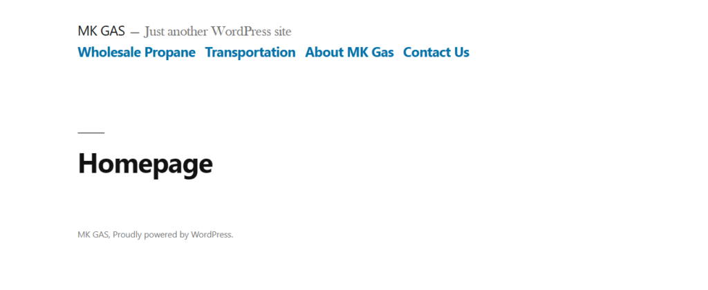 Homepage of the M K Gas Col's website / mkgas.com