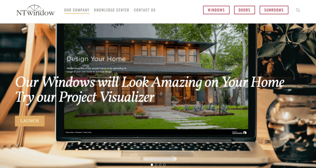 Homepage of the NT Window, Inc.'s website / ntwindow.com