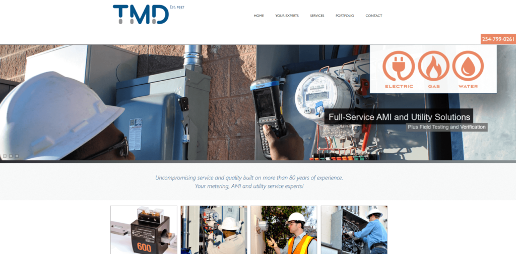 Homepage of the Texas Meter And Device Company, Llc's website / www.texasmeter.com