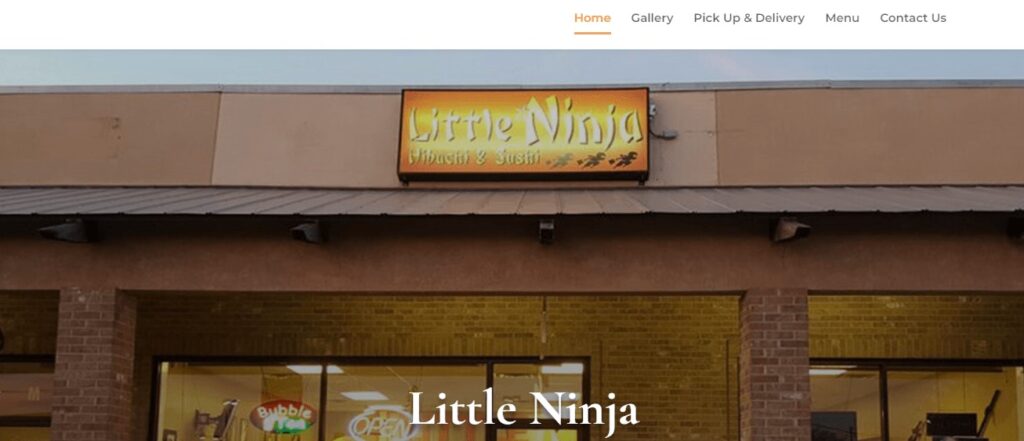 Homepage of Little Ninja Website
Link: https://www.littleninja888.com/