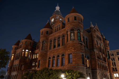Old Red Museum Castle / Wikimedia Commons / MichaelMeyers
Link: https://commons.wikimedia.org/wiki/File:Old_Red_Museum_of_Dallas_County_History_%26_Culture.png