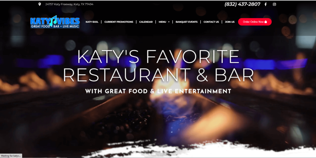 Homepage of Katy Vibes' website / katyvibes.com